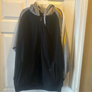 Decoded Pullover Hoodie Sweater Size L. Black/gray/white/yellow.